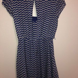 Blue and white summer dress